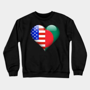 Half American Half Bengali - Gift for Bengali From Bangladesh Crewneck Sweatshirt